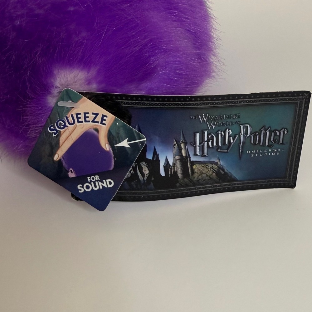 Harry Potter Pygmy Puff Purple Plush Sound Universal Studios Wizarding World Toy - Picture 2 of 4